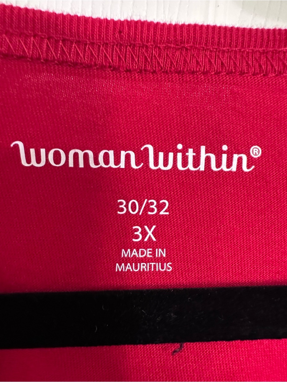 Woman Within Deep Pink V-Neck Long Sleeve Tee - Picture 2 of 4